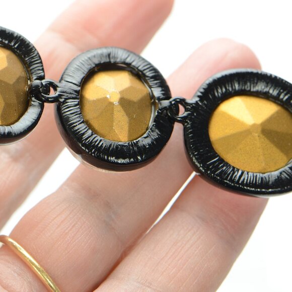 Kenneth Jay Lane Crystal Headlight Bracelet - Picture 9 of 12